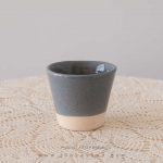 لیوان سرامیکی مخروطی طوسی