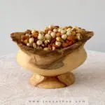 کاسه چوبی پایه‌دار مدل تلما