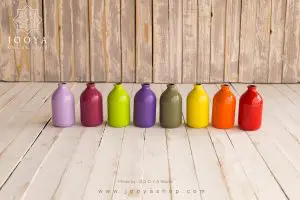 رنگ کردن بطری شیشه‌ای