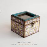 جعبه کوچک درب شیشه‌ای طرح کُهن