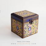 جعبه کوچک چوبی طرح حوض‌نقاشی