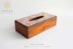 جعبه دستمال کاغذی چوبی طرح پاییز