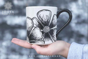 نقاشی روی سفال یا سرامیک با استفاده از کاغذ رسم