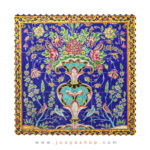 رومیزی مخمل مربع گل افشان