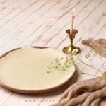 بشقاب بزرگ سرامیکی سبز روشن