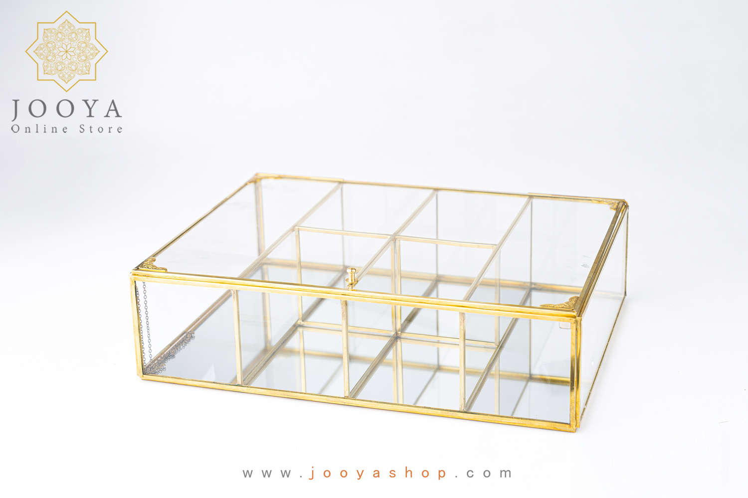 (jba 106)3 باکس شیشه ای الماس آلاسکایی کف آینه ای