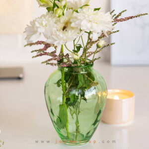 گلدان شیشه ای گارنت لوکا