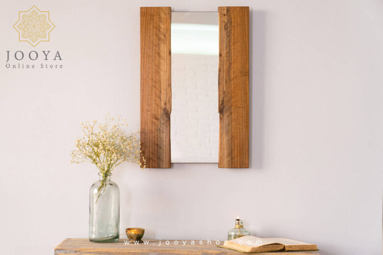 آینه چوبی ساده