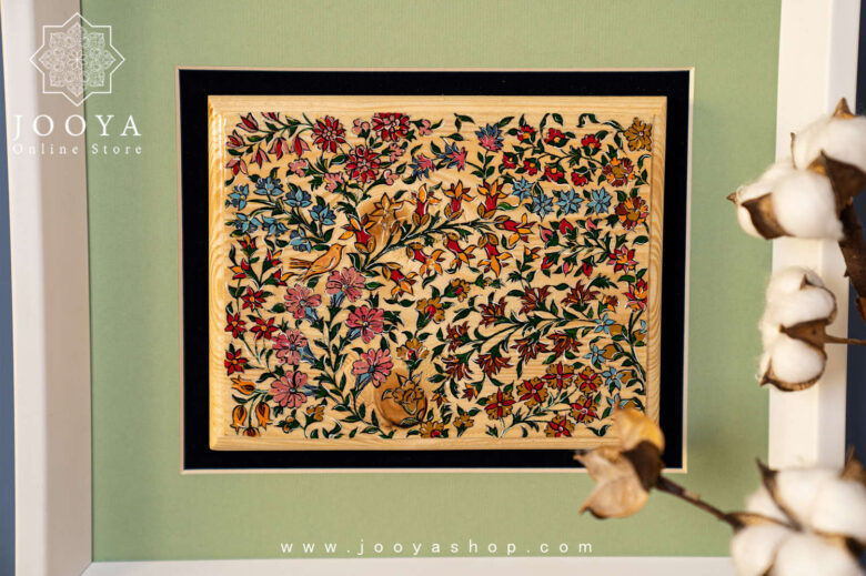 تابلو فرش چوبی طرح سبزیکار - Image 3