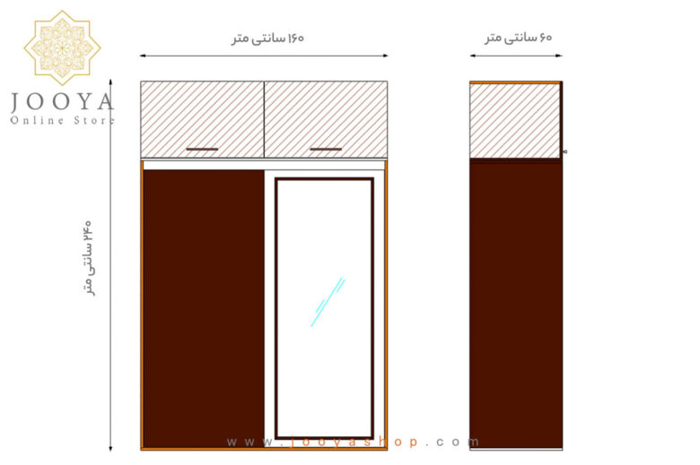 کمد لباس درب ریلی ناپولو مدل KR11 - Image 4