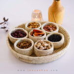 ست سینی و کاسه ۸ تکه حصیری شامار