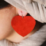 گوشواره نقره طرح قلب
