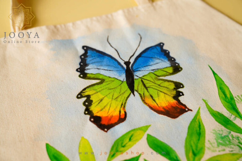 ساک خرید پارچه ای طرح پروانه - Image 3