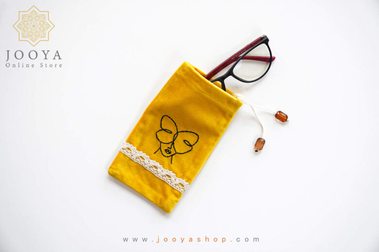 کیف عینک پارچه ای روژه