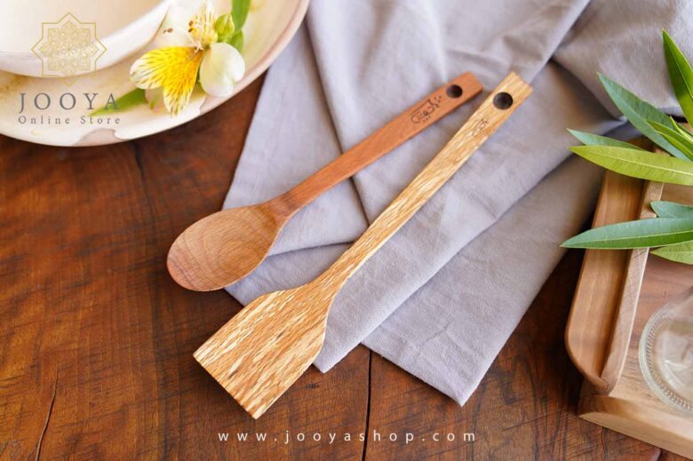 کفگیر چوبی تخت مدل یک - Image 2