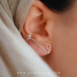 گوشواره نقره مدل ستاره دنباله دار با طراحی منحصر به فرد