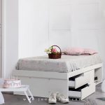 تخت خواب یک نفره دو طرف کشودار زُلفا مدل ATS420