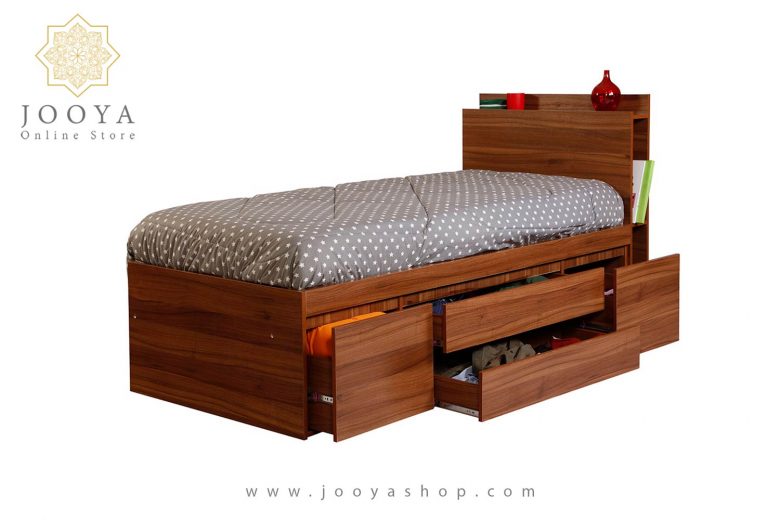 تخت خواب یک نفره کشودار ژالین مدل BS901 - تصویر 5