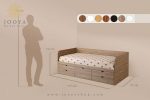 تخت خواب یک نفره کشودار ژیکان مدل BS903 - تصویر 5
