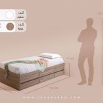 خربد تخت خواب یک نفره 12 کشو گلوریا از فروشگاه اینترنتی جویا