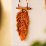 خرید آویز مکرومه با طرح برگ