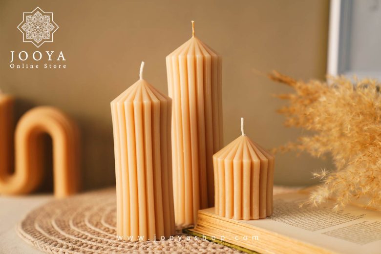 شمع استوانه ای مخروطی مدل گیسو با بهترین کیفیت