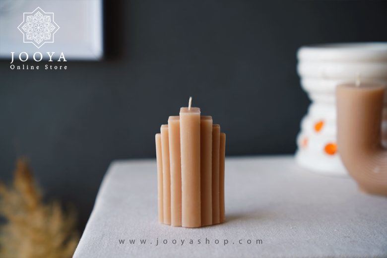 شمع مدل پله ای نسکافه ای روشن با بهترین طراحی مناسب برای هدایای سازمانی