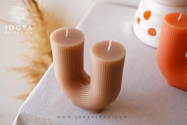 شمع مدل u نسکافه ای مناسب برای شمع آرایی