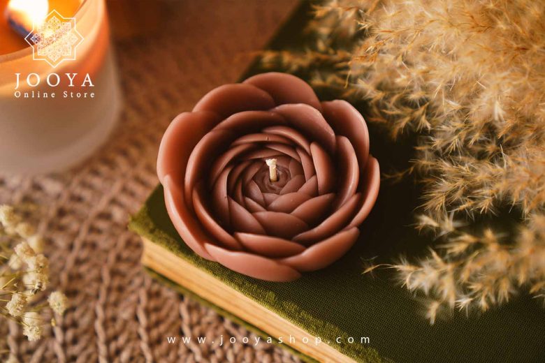 آموزش ساخت شمع با شمع گل رز پیونی