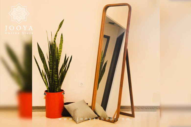 خرید آینه طرح چوبین تیره با طراحی خاص در فروشگاه اینترنتی جویا