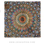 قیمت رومیزی مخمل مربع شمس آبرنگ