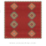 خرید رومیزی مخمل مربع طرح گبه با بهترین قیمت و کیفیت در جویا