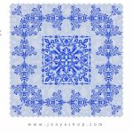 خرید رومیزی مخمل مربع مهر هندی با قیمتی عالی