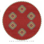 خرید رومیزی مخمل گرد طرح گبه با بهترین قیمت و کیفیت