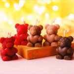 شمع خرس گلدار قلبی