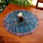 رومیزی گرد طرح ماکینا با طراحی خاص و زیبا