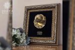 قیمت و خرید دیوار کوب بشقاب برنجی کلاژ شده با قندیل برنجی قدیمی