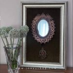 خرید دیوارکوب طرح آینه مسی قلمکاری شده