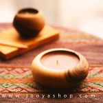 خرید جاشمعی پهن چوبی رادین