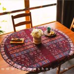 رومیزی گرد طرح بوستان مناسب برای دکوراسیون های خاص و زیبا