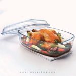 خرید تابه درب دار مستطیلی پیرکس