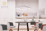 لوستر مدرن مربع تک حلقه سفید تارا