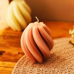 خرید شمع گوی ساحل پیچ نسکافه ای صورتی