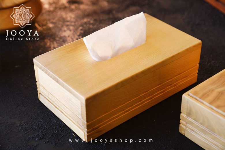 جعبه دستمال کاغذی چوبی شیرین
