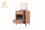 قیمت و خرید میز آرایش ساده نشسته پایه چوبی مروک مدل TM 110