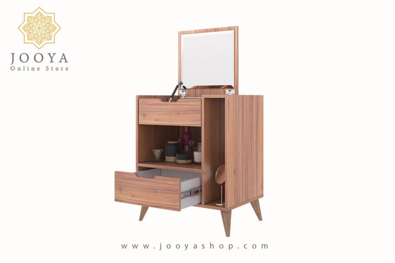 قیمت و خرید میز آرایش ساده نشسته پایه چوبی مروک مدل TM 110