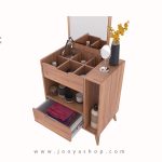میز آرایش ساده نشسته پایه چوبی مروک مدل TM 110