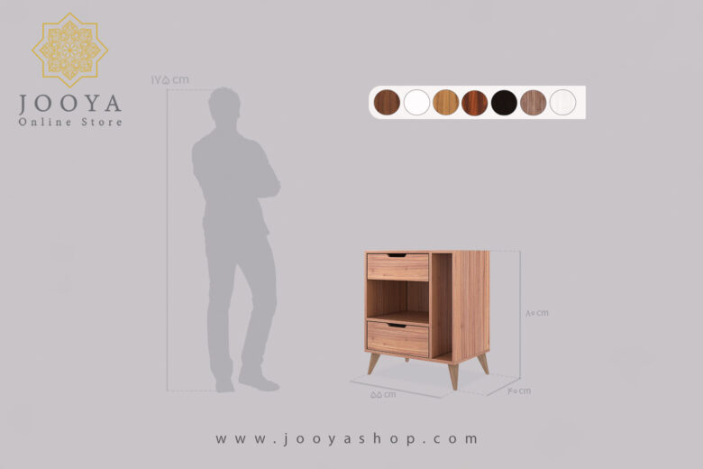 خرید میز آرایش ساده نشسته پایه چوبی مروک مدل TM 110