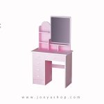 میز آرایش دخترانه سفید صورتی مدرن مارسی مدل TM 150