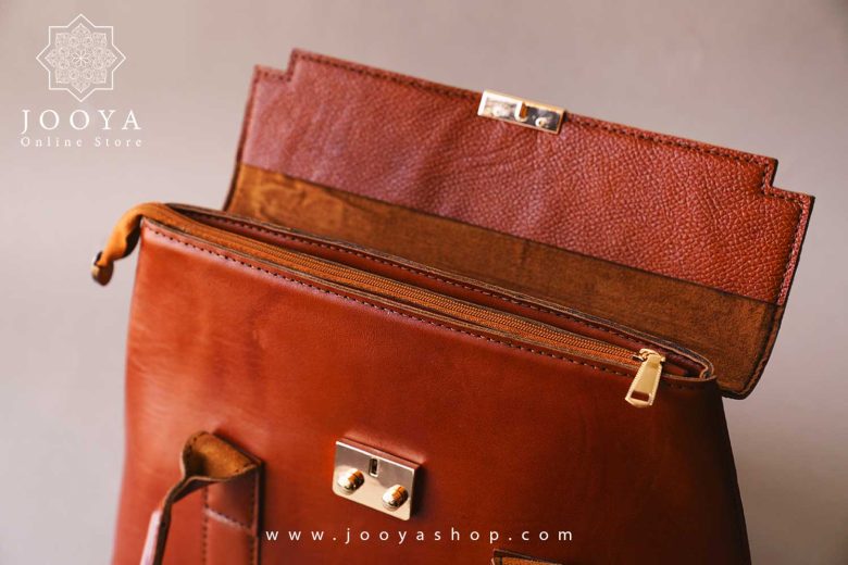 خرید کیف زنانه چرم قهوه ای مدل مادام در جویا